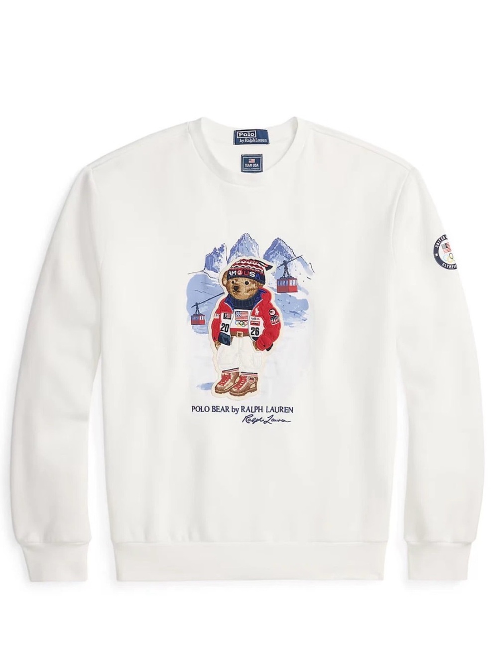 🇺🇸 New Ralph Lauren Team USA Polo Bear 2026 Olympic Village Sweatshirt Large NWT